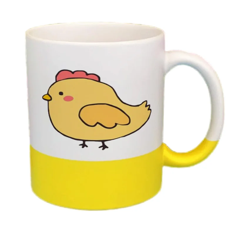 GZYSL Sublimation 11oz Milk Coffee Mug With Handle Home Coffee Cup Creative Splice Color Matte Ceramic Mug