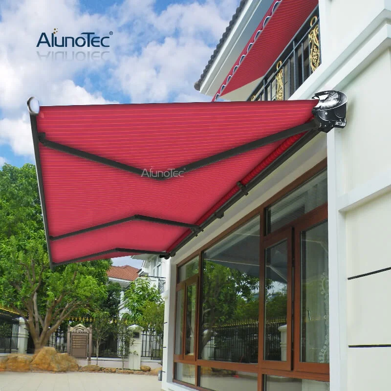 Factory Outdoor Retractable Cassette Motorized Balcony Sun Shade System Patio Aluminum Awning Windows