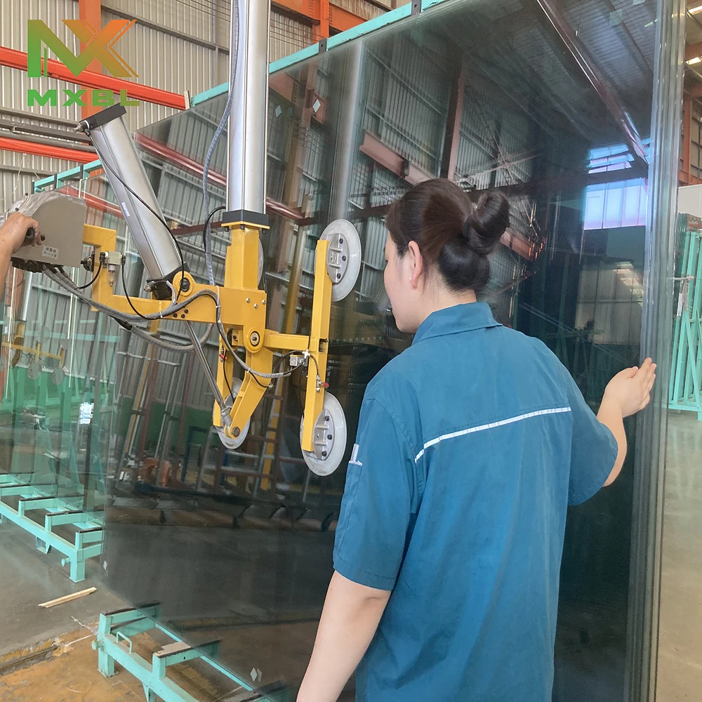 meixin glass manufacturer 4mm 5mm 6mm 8mm + 9A 12A 15A 16Ar sound proof low e Ar tempered  insulated curtain wall China factory