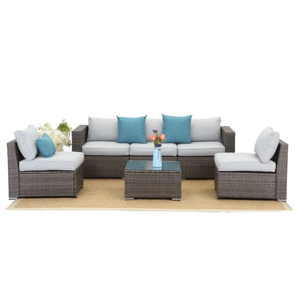 Fashionable Rattan Wicker  Garden Sofa Set Furniture Outdoor Chairs 41.9569