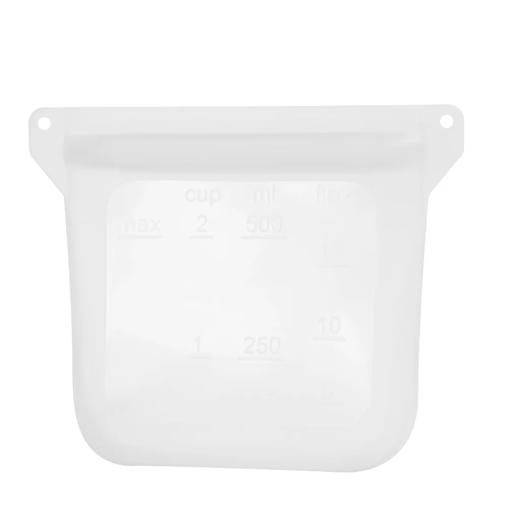 Wholesale Food Grade 100% BPA Free Storage Bags Set Reusable Silicone Food Bag For Packing Food