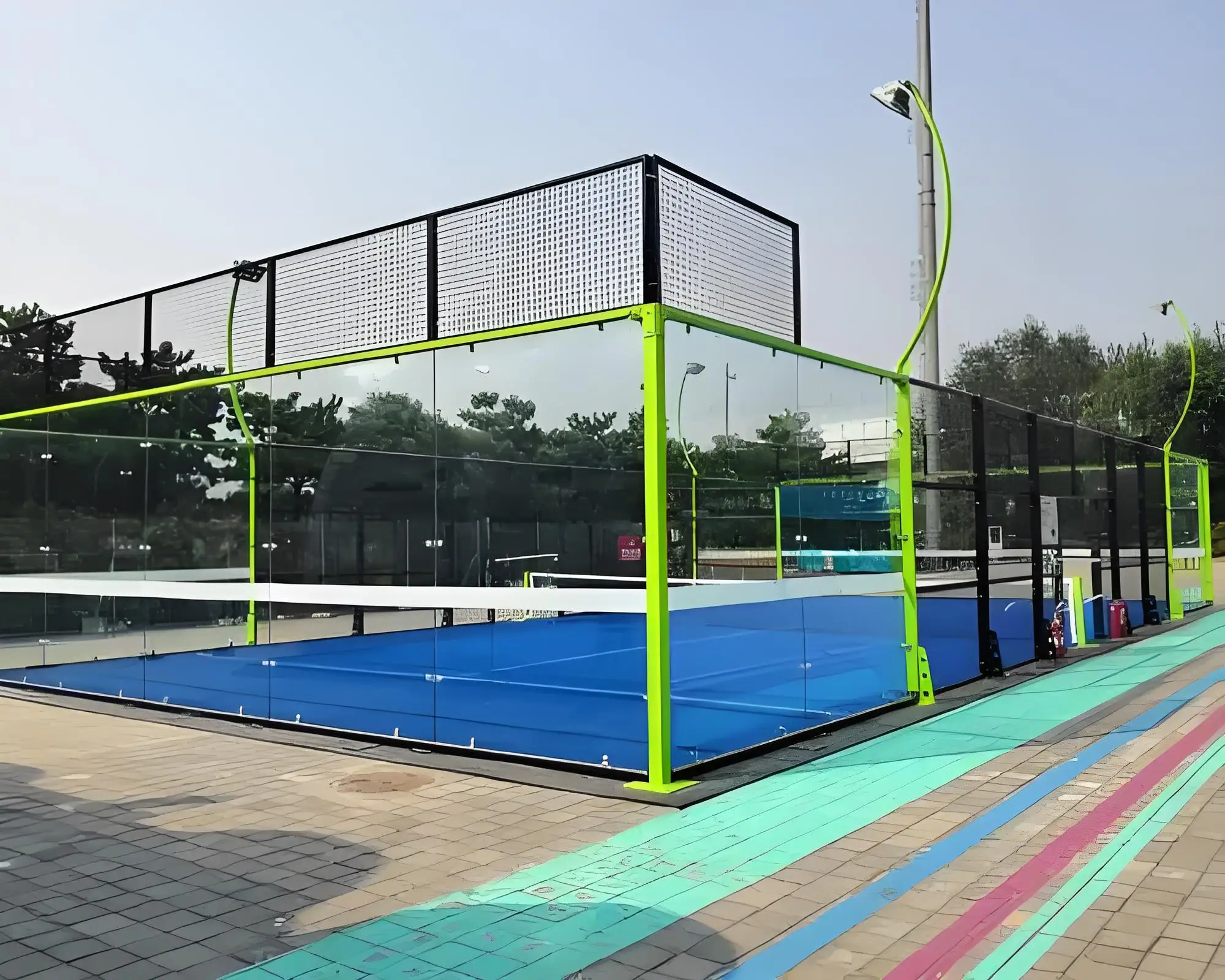 paddle Panoramic Padel Tennis Court tent outdoor indoor supplier cancha de padel tennis court for sport club