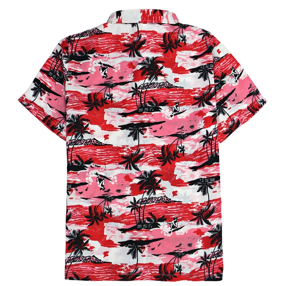  wholesale 100%viscose Single Button open collar floral workout vintage mens designer clothing button down shirts