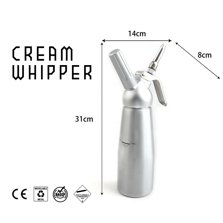Lesoo Aluminum Whip Cream Cherger Dispenser Cream Whipper