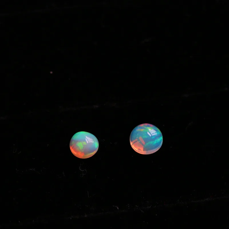 Stone Natural White Ethiopian Opal  Precious Gemstone Smooth Cabochon Supplier Wholesale Factory Price