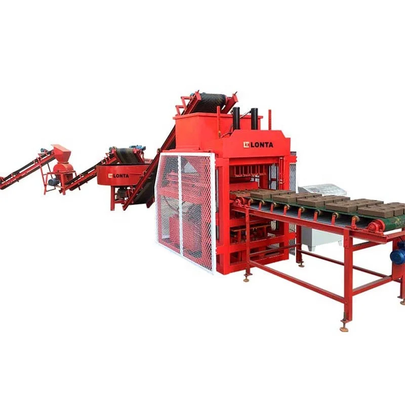 LONTA LT4-10 Full Automatic Hydraulic Hollow Interlock Paver Soil Earth Adobe Clay Brick Block Making Machine brique terre