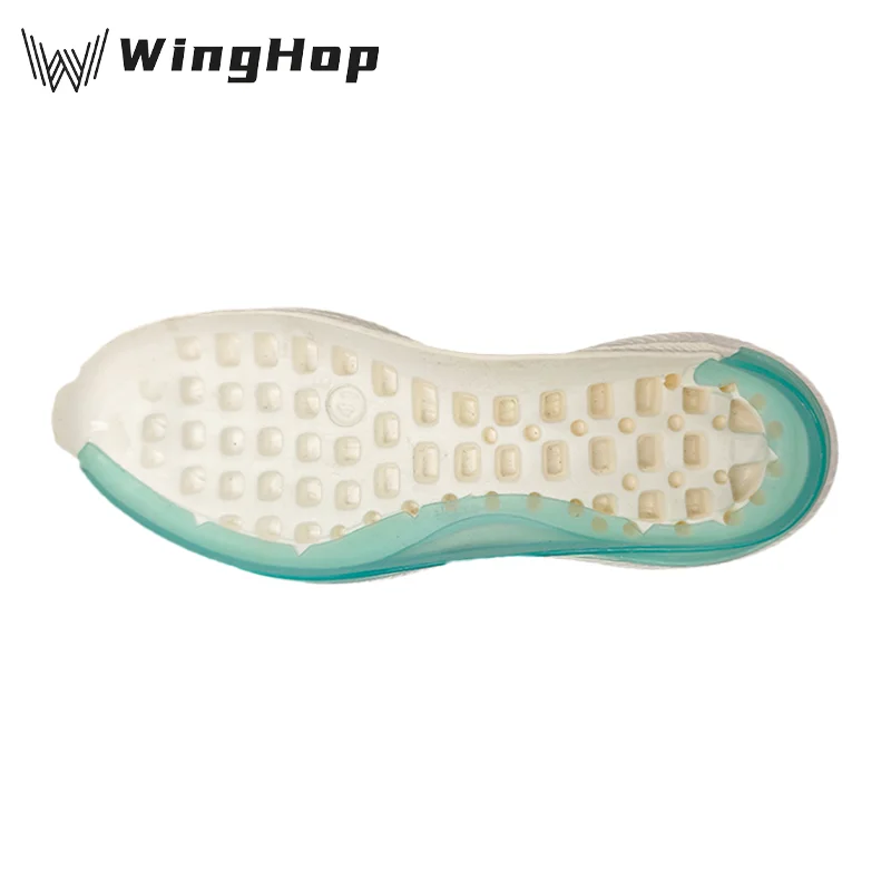 Custom casual TPR sport sneaker men chunky outsole rubber Planta de zapato TPU popcorn shoe MD TPU running sole glow in dark