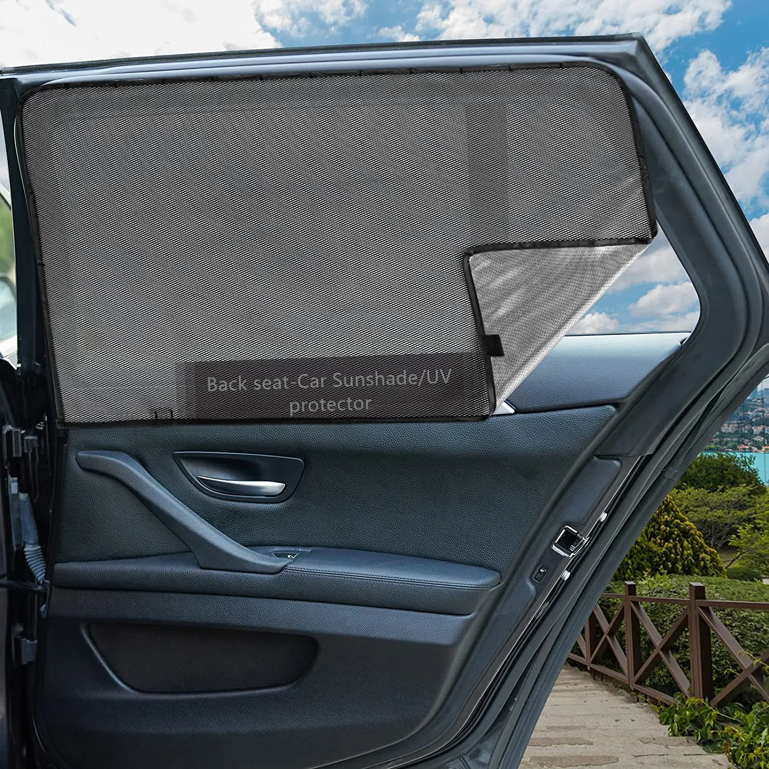 (Back Seat)ar Window Screen Door Covers Rear Side Window UV Sunshine Cover Shade Mesh Car Mosquito Net For Baby Child Camping