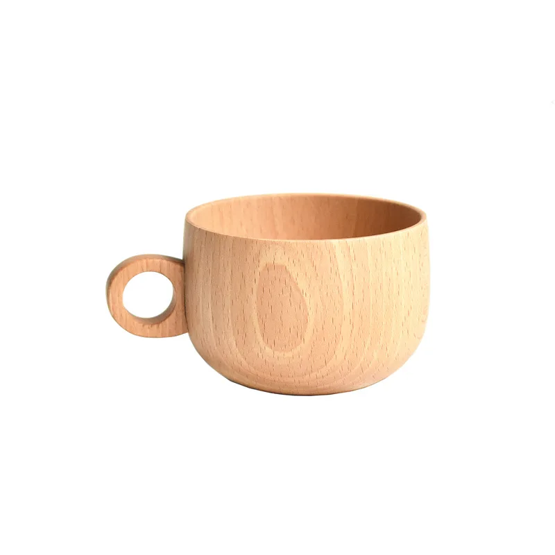 Customized Logo Acceptable Coffee Cup Sets Wooden Tea Cups with Spoons and Saucers Set