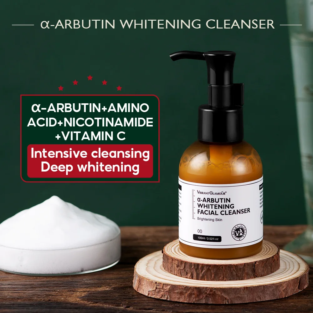 100%  Natural Pore Cleansing and Anti Acne Gentle Facial Cleanser for Normal to Oily Skin Arbutin Cleanser 3.52fl.oz /100m