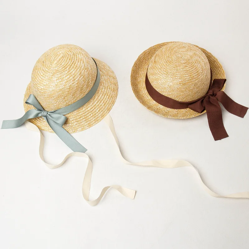 2021 New Trend High Quality Wholesales Round Hat Boater Fashion Straw Hat For Women Ladies Beach Sun Hats chapeau party Summer