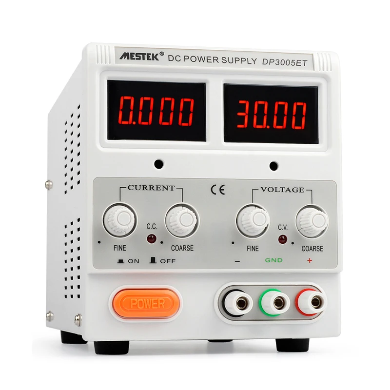 Digital Adjustable Laboratory DC Power Supply 4-digit Display 30V 5A Voltage Regulator For Phone Repair Mestek DP3005ET