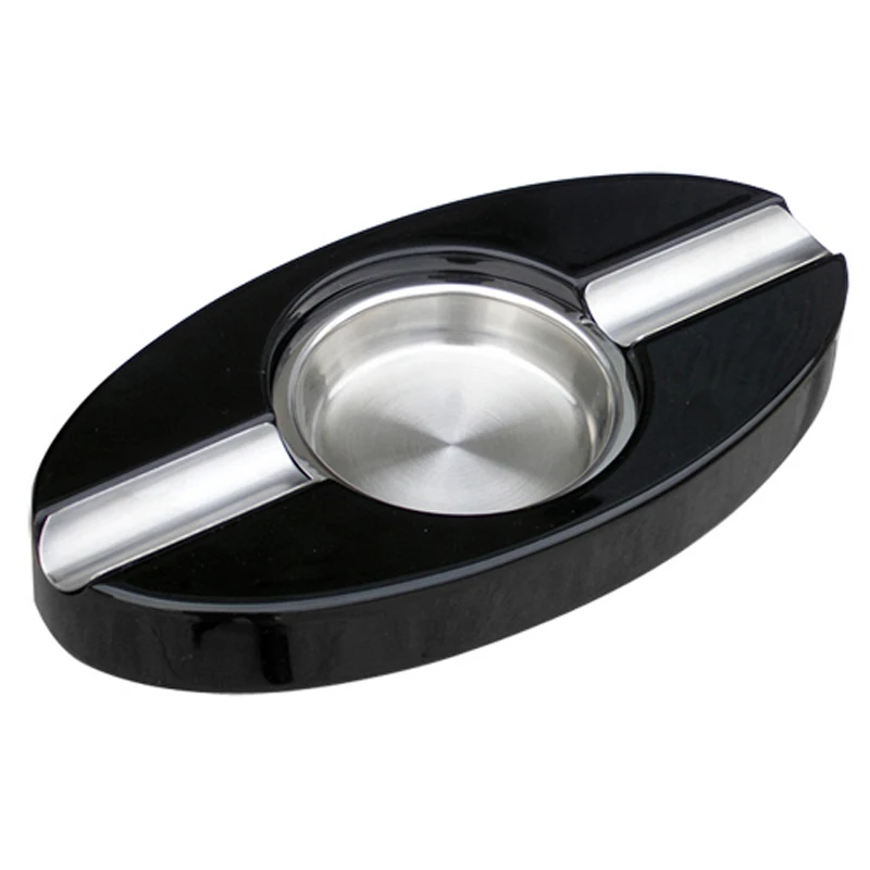 Lonten wholesale portable smokeless anti smoke ashtrays luxury design wood custom smoking accessories wooden cigar ashtray