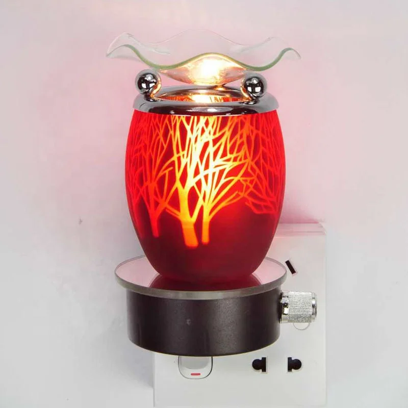 OEM Plug-in oil warmer Glass aroma burner Electric wax melt warmer