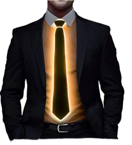 Creative stage performance RGB EL Tie voice-activated flashing wearable devices holiday party luminous props lighting