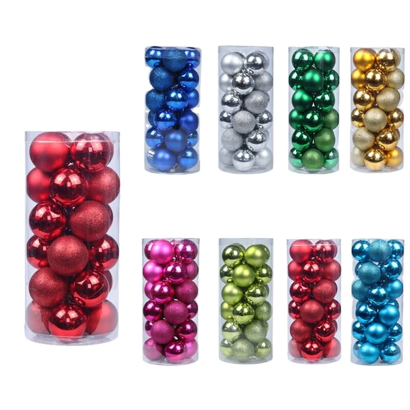Colored Shatterproof Tree Hang Balls Decor Wholesale Clear Plastic Decorations Ornaments Christmas Ball