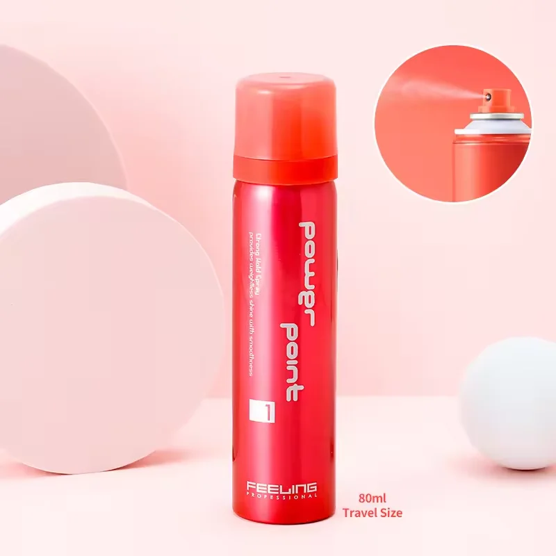 FEELING 1.0mini Travel Size Long Lasting Smooth Touch Anti-humidity Strong Hold Hair Spray No Residue 80ML Hair Spray