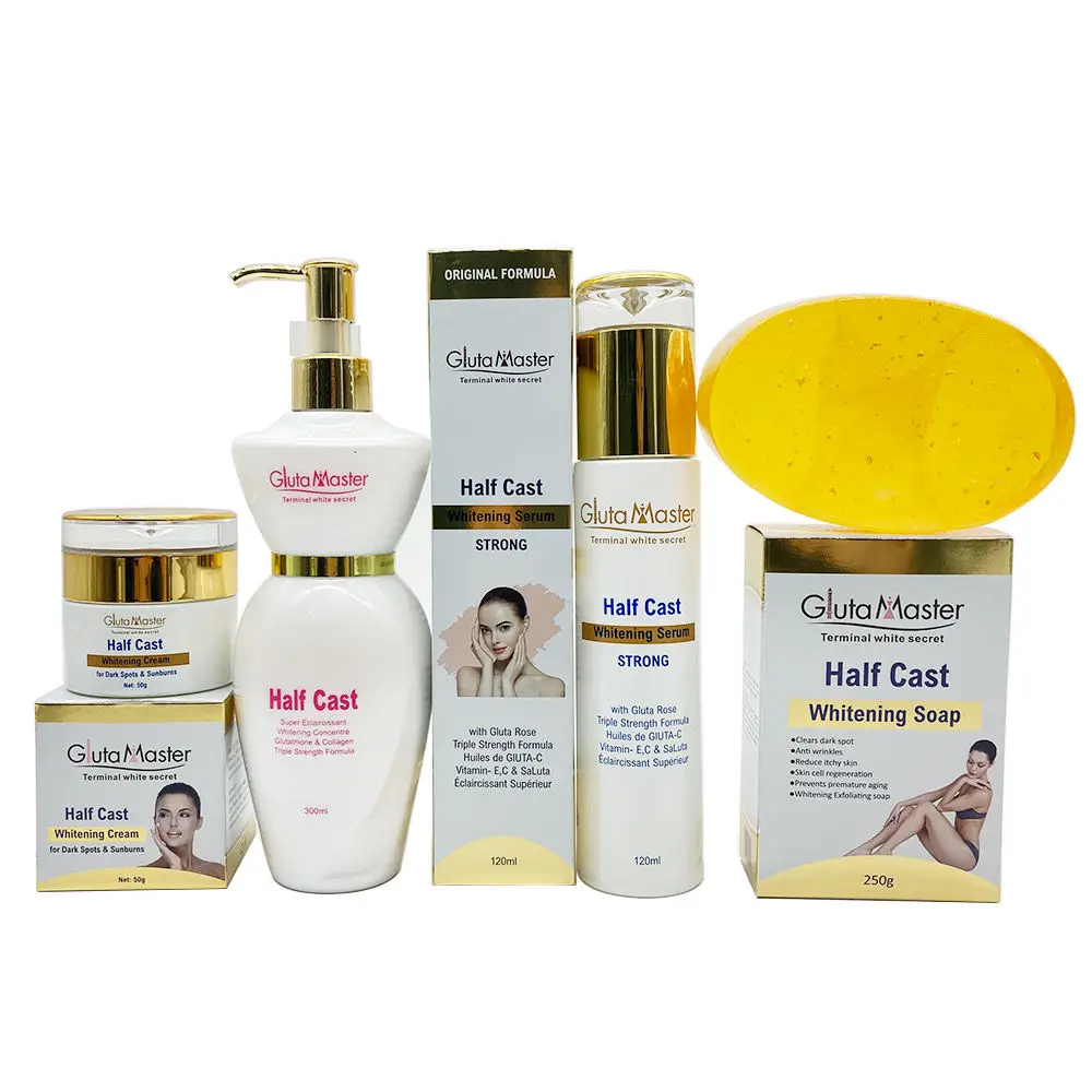 OEM Collagen Skincare Set Body Lotion Face Cream Vitamin C Serum Remove Dark Spots Anti-Aging Strong whitening Set Skin Care