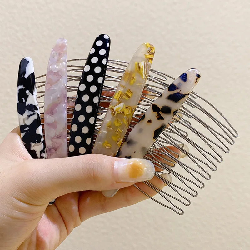 acetate hair comb decorative recycled plastic acetate private label combs  hair accessories