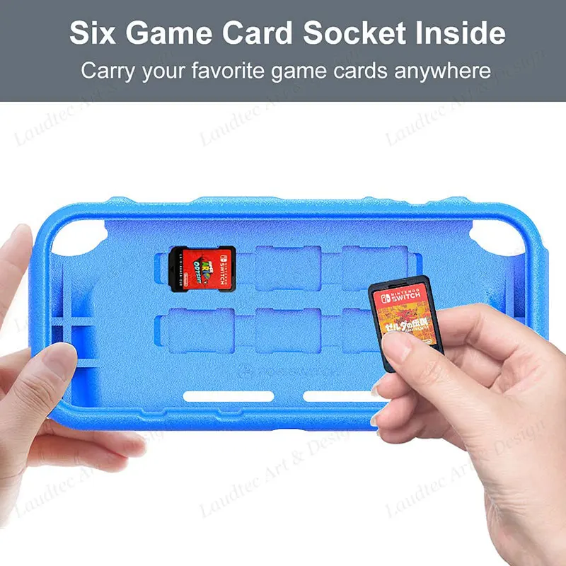 Laudtec EVA06 Eva Iphone Console Carry Cute Hard Shell Custom Casing Lite Game Card Grip Cover Clear Case For Nintendo Switch