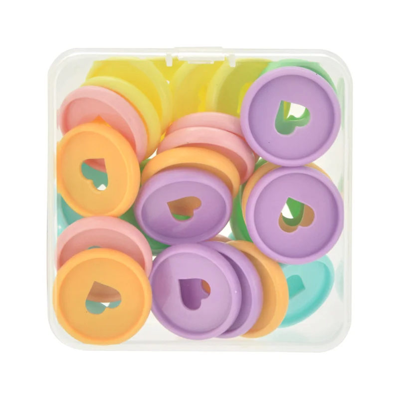 8set 24mm 28mm 32mm 34mm Heart Shape Mushroom Hole Loose Leaf binding Disc Ring for DIY Journal and Planners