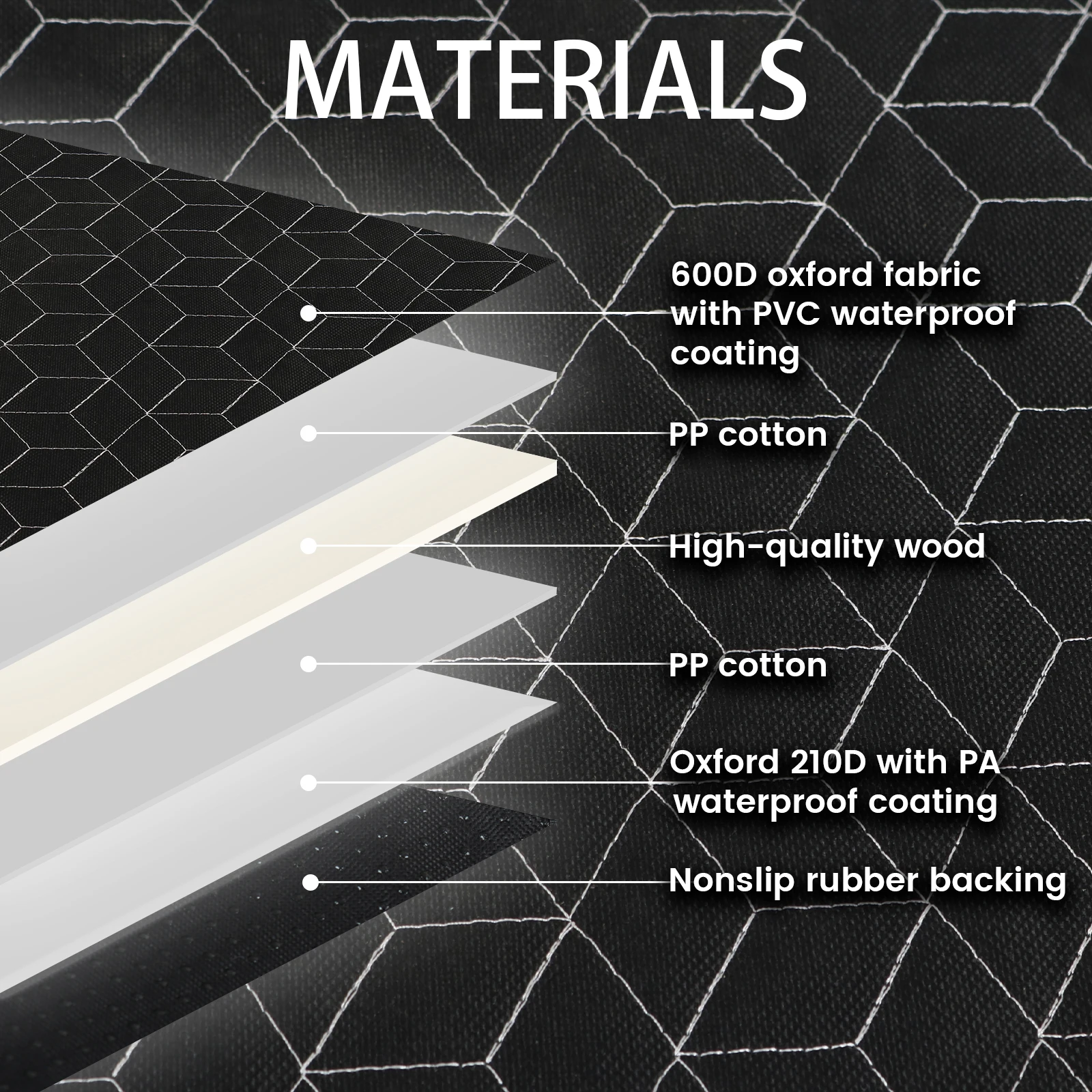 In Stock High Quality Oxford 100%Waterproof Back Seat Extender for Dogs Car Seat Cover Hammock for Car Travel Bed