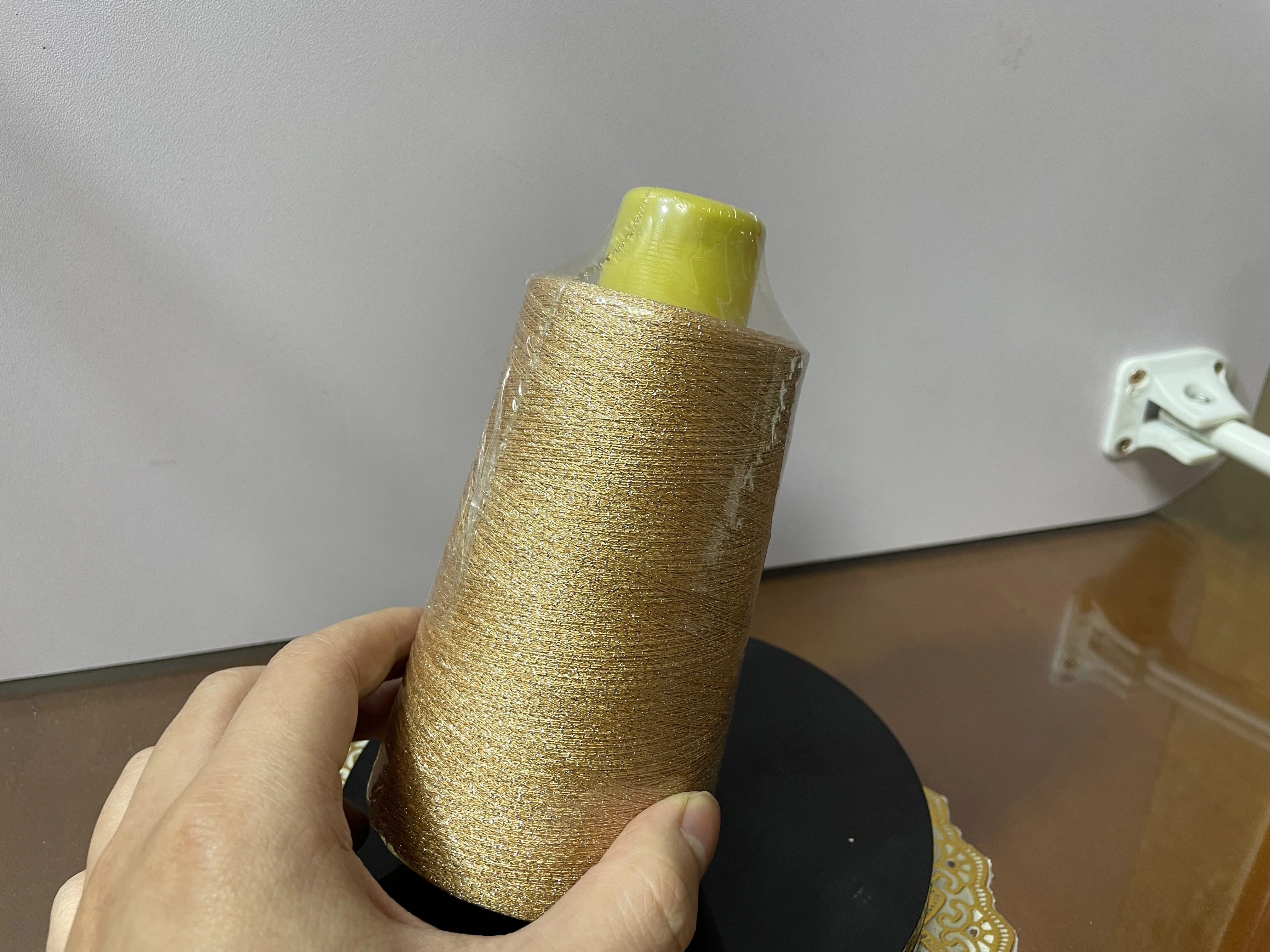 China M MX MH MS type metal gold elastic metallic thread yarn for embroidery