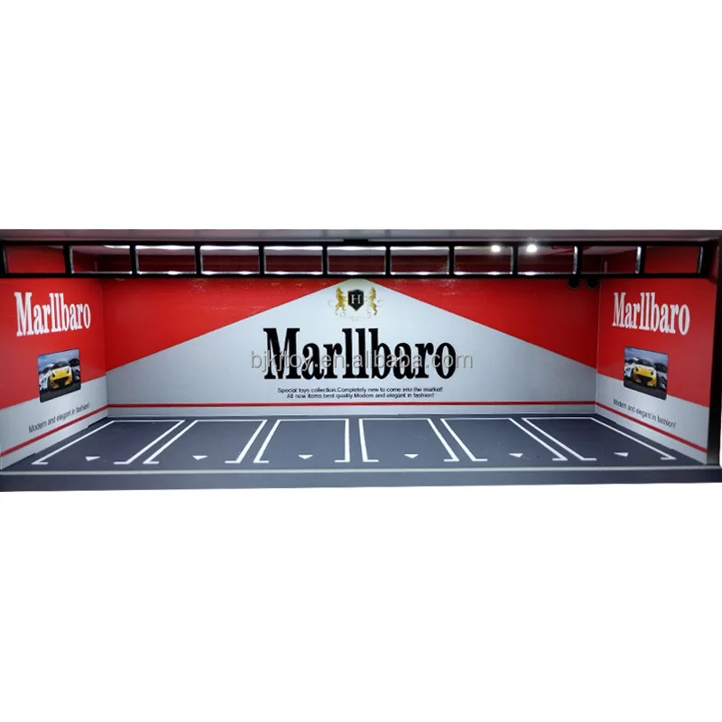 PVC 1:64 Scale Car Model Display Case For Hotwheel Matchbox Cars Model Diorama Parking Lot With Light