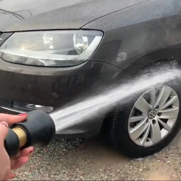 Multifunctional Hot sale heavy water flow metal jet stream gentle fan spray nozzle garden water nozzle gun
