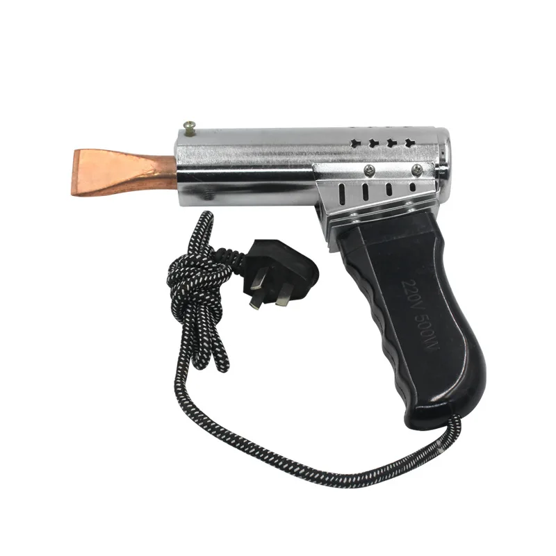 KR 500W Flat Electric Soldering Iron High-Power 220V External Heating Pistol Type New Fine Copper Welding Gun Head 60W