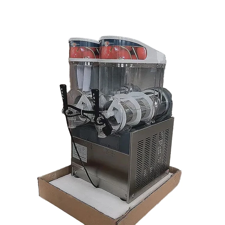 Commercial Snow Melter Double Cylinder Stainless Steel Milk Tea Shop 12 Liter Smoothie Machine