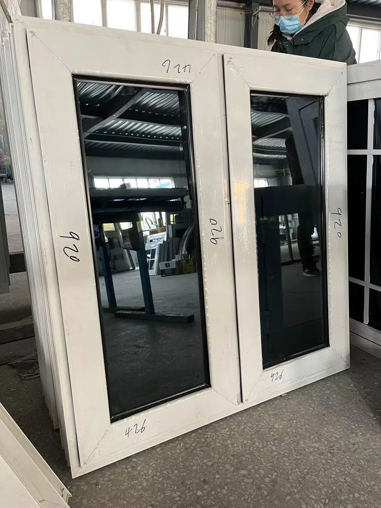 High Quality Hurricane Impact Tempered Glass Double Glazed Windows Balcony Aluminum Casement Window