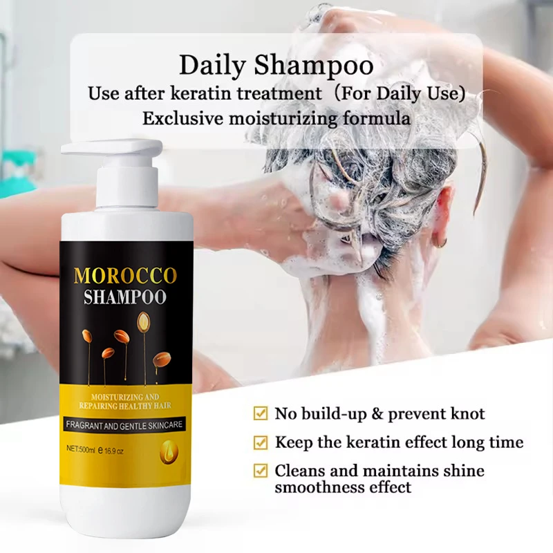 Private Label Organic Argan Oil Shampoo Keratin Collagen Hair Care Products Moroccan Oil Shampoo and Conditioner