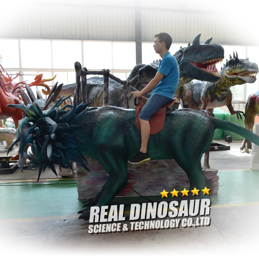 Amusement Park Realistic Monster Animatronic Animal R ides
