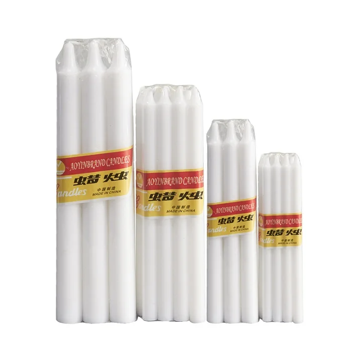 candle manufacturer wholesale white stick candle paraffin wax church candle in bulk
