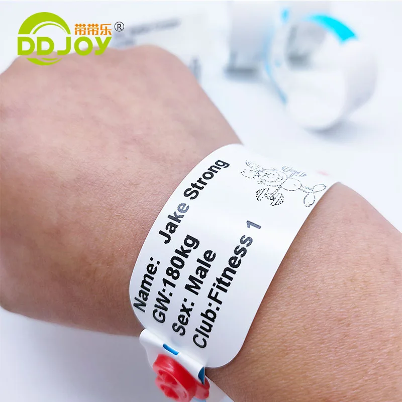 Thermal Transfer Printing Hospital Disposable Identification Band Medical Wristbands Patient Id Band Wristbands For Adult
