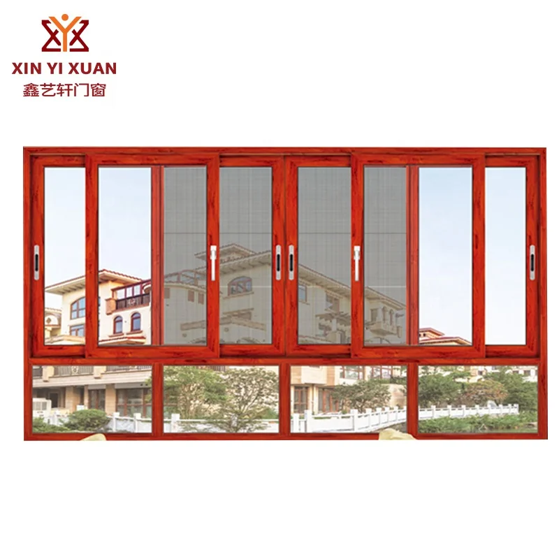 
Guangzhou aluminium windows at good price DOUBLE GLAZE ALUMINIUM WINDOWS with stainless steel screen sliding window kitchen 