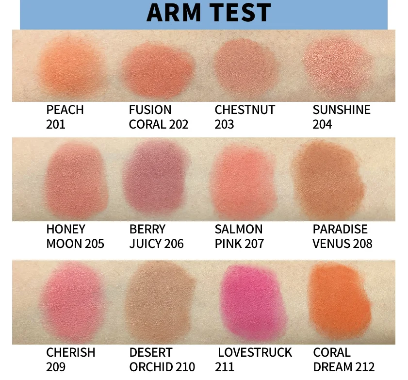 Best vegan makeup pressed powder with blush private label high pigmented wholesale unique pressed blush powder