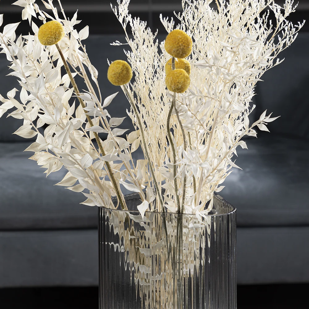 Glass Flower Other Decor Ornament Pot Modern Minimalist Luxury Accessories Decorations for Home Tabletop Vase