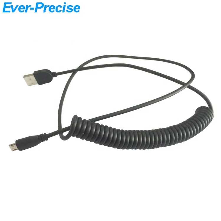  Спиральный кабель micro usb завитой пружинный шнур из искусственной кожи am-микро