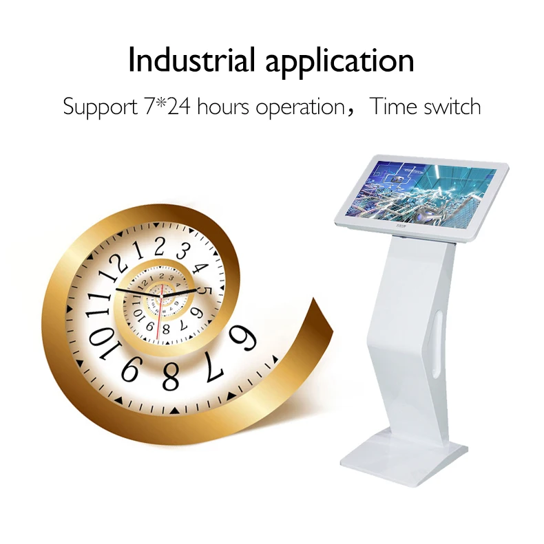 interactive panel capacitive touch screen  21.5 inch floor standing display kiosk