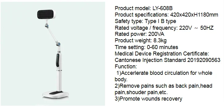 Leawell Infrared Therapy Device Arthritis Pain Relief Body Pain Remove Wounds equipment infrared tdp lamp