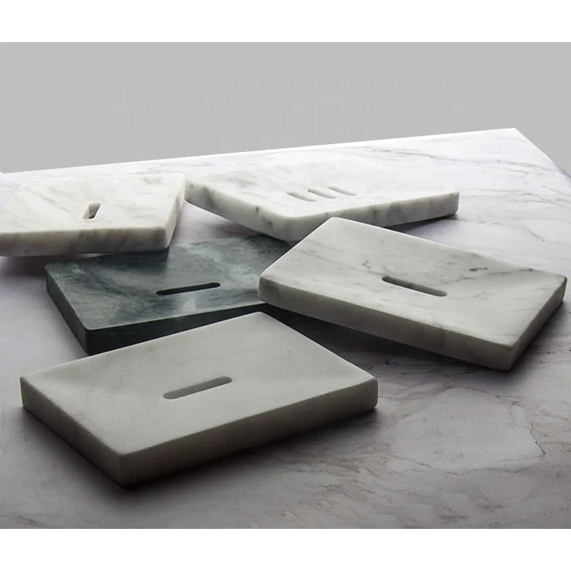 Natural marble soap dish hotel bathroom soap holder handmade bath accessories