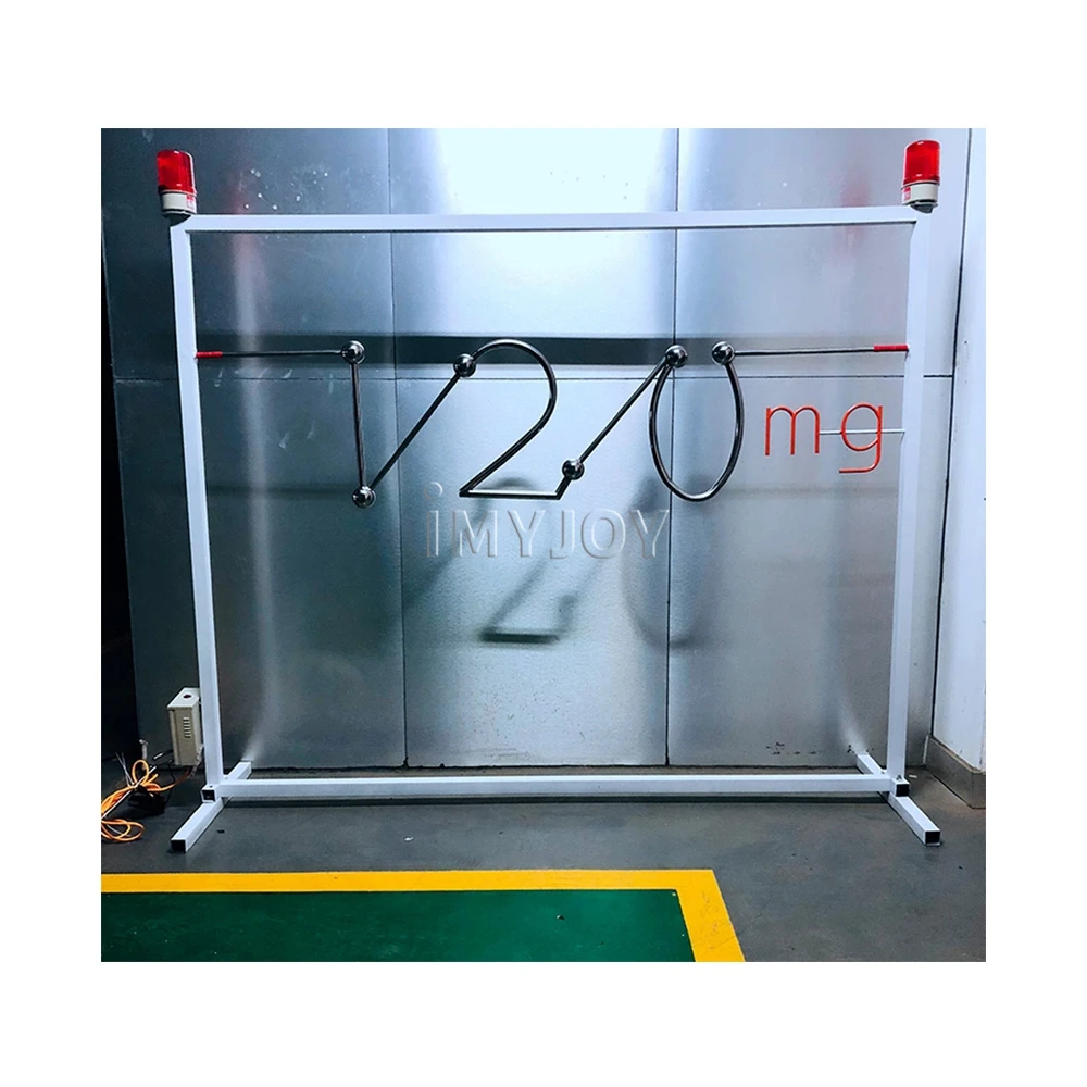 Custom carnival giant amusement park electric timer challenging cross fire prop funny buzz wire and loop dexterity game