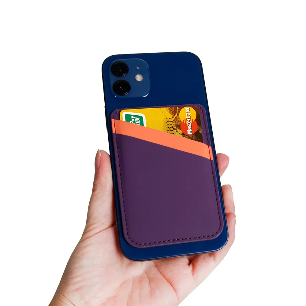  Высококачественный магнитный держатель для кредитных карт Iphone 12 роскошный держатель-кошелек с