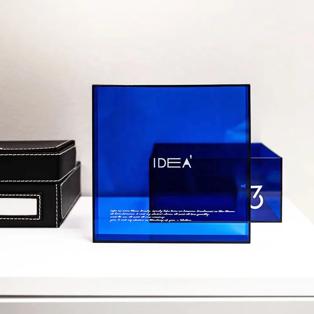 Custom Clear Acrylic Cube Box Acrylic Storage Containers Acrylic Christmas Candy Gift Box with Lid for Wedding Display Box