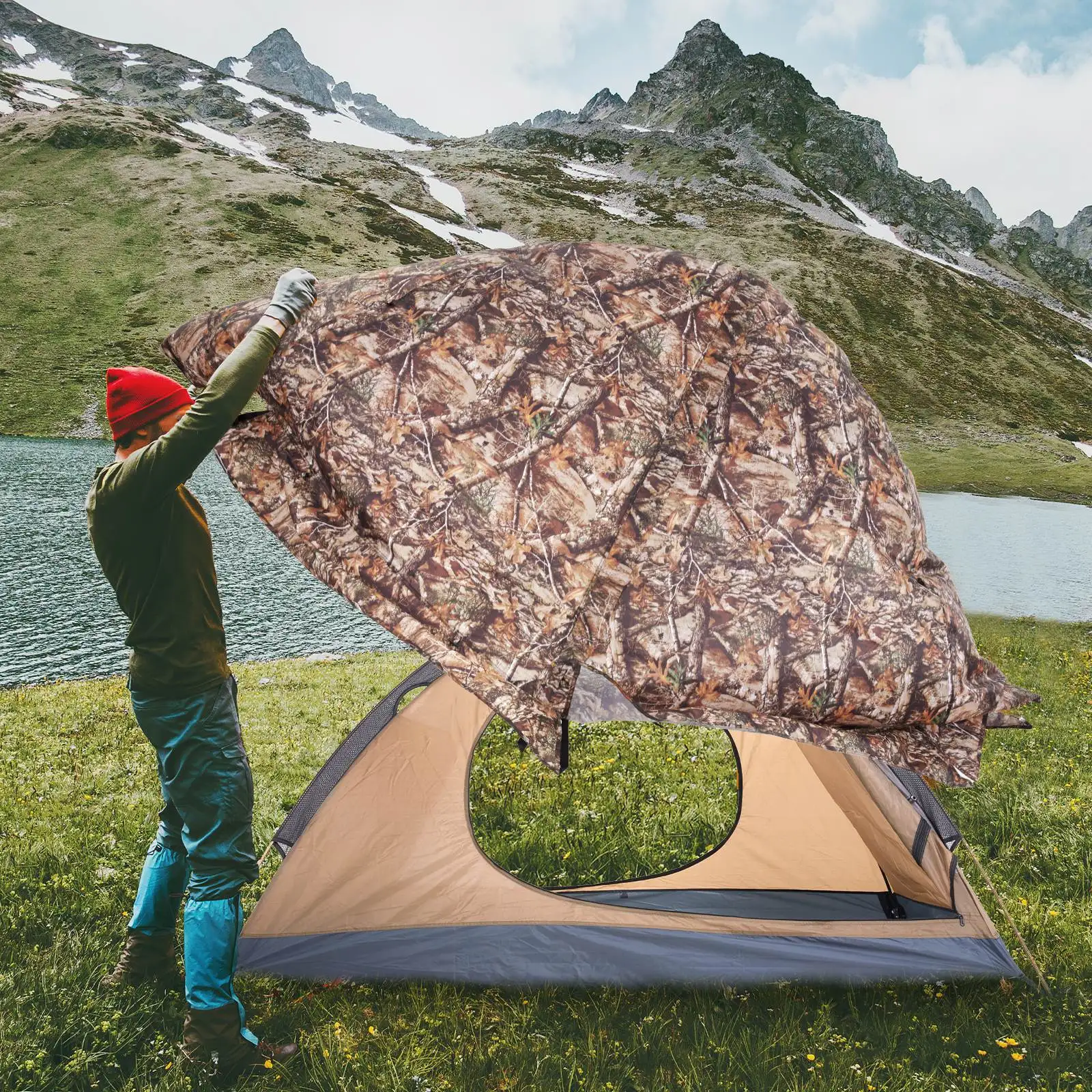 2 Person 4 Season Lightweight Backpacking Tent Free Standing Dome Camping Hiking Waterproof Backpack Tents