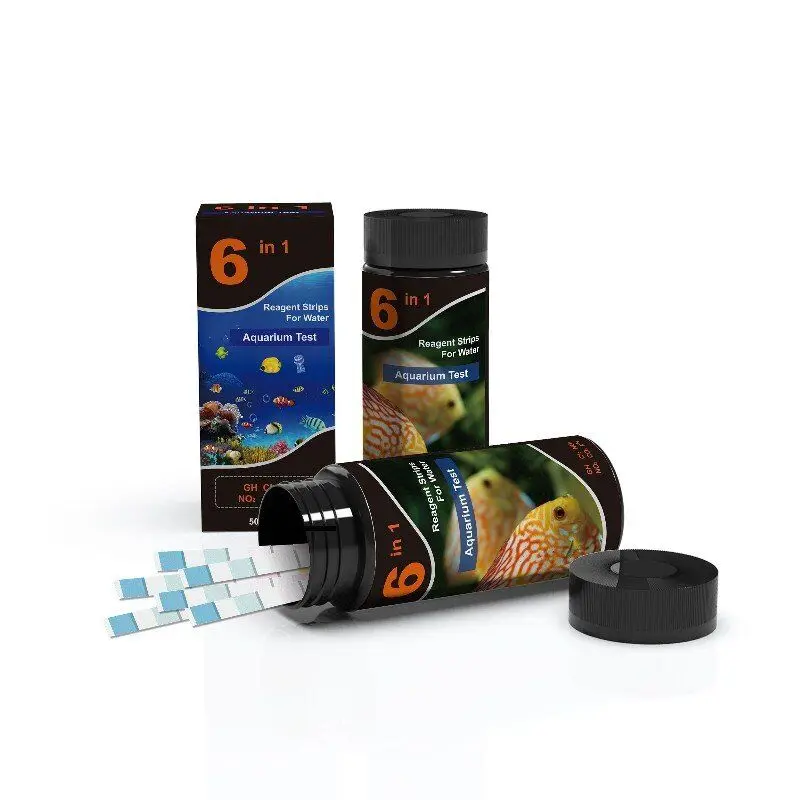 wholesale 6 in 1 drinking water quality  tester strips for aquarium fish tank pool