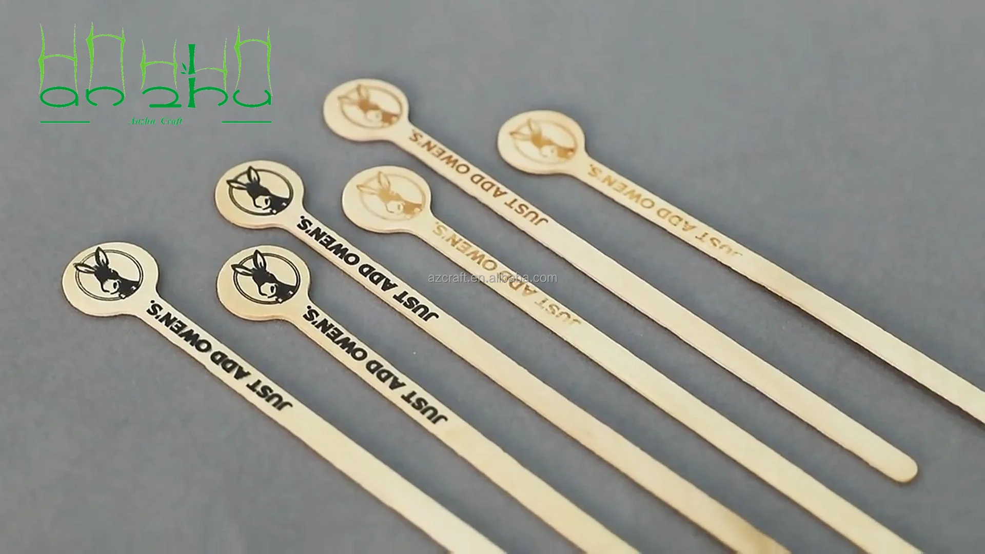 Wooden Coffee Stirring Tea Stick with Custom Flat Bamboo Eco-friendly Disposable Stirrers