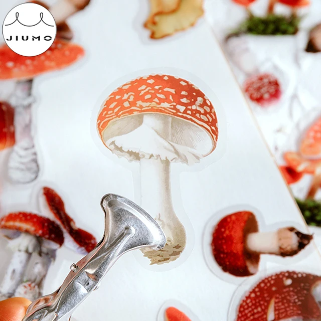 40Pcs/bag Plant Flower Mushroom Ginkgo Pet Deco Diary Stickers Scrapbooking Planner Decorative Stationery Stickers JIUMO